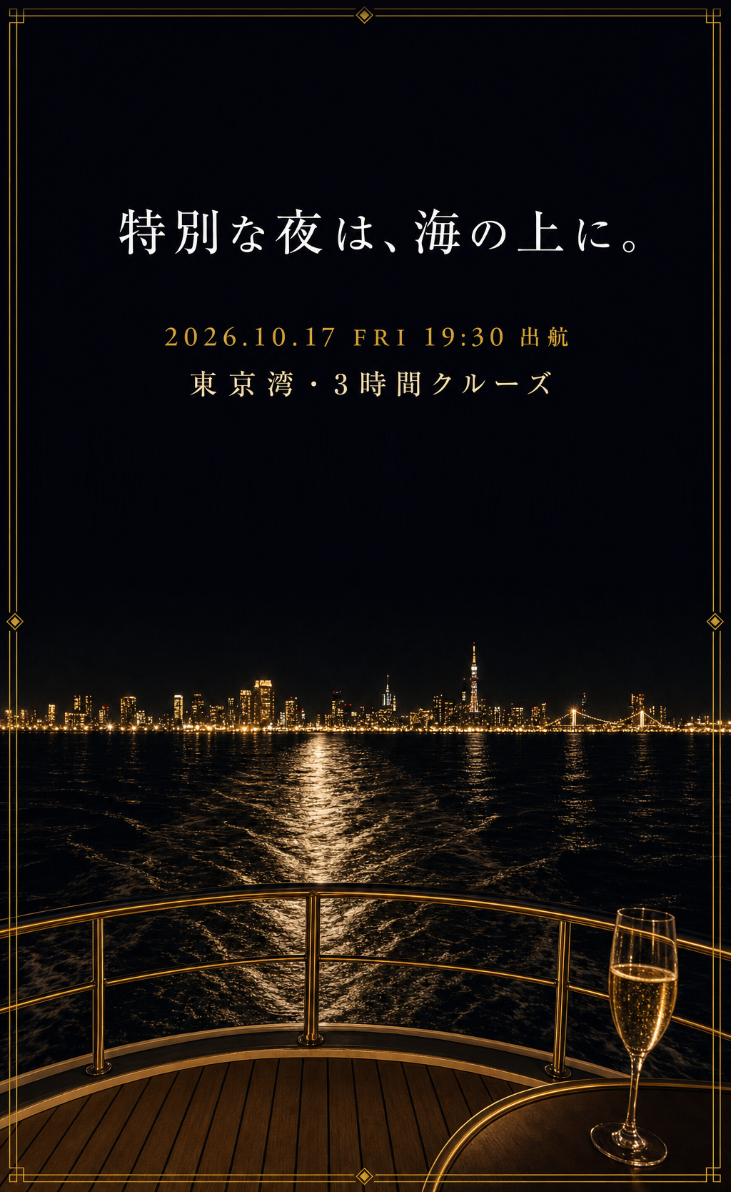 締め: 特別な夜は、海の上に。